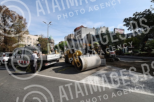 Works in French street, one of the central Belgrade streetsRadovi u Francuskoj ulici, jedoj od centralnih beogradskih ulica. 
