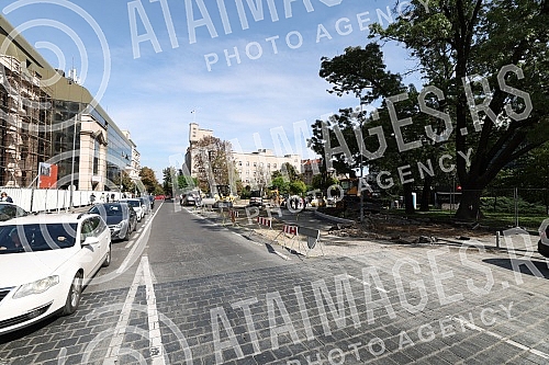 Works in French street, one of the central Belgrade streetsRadovi u Francuskoj ulici, jedoj od centralnih beogradskih ulica. 