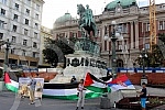 At the Republic Square in Belgrade, a concert by the Palestinian folk group 