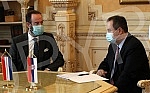 In the House of the National Assembly, the president of the Assembly Ivica Dacic met with the ambassador of the Netherlands Gilles Beschoor Plug.U Domu Narodne skupstine predsednik skupstine Ivica Dacic sastao se sa ambasadorom Holandije Zil Besor 
