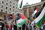 A rally in support of the Palestinian people in Jerusalem was held at the Monument to Prince Mikhail on Republic Square, organized by the Palestinian Diaspora in Serbia. Kod Spomenika knezu Mihailu, na Trg Republike odrzan skup podrske palestinskom