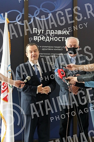 The President of the National assembly of the Republic of Serbia, Ivica Dacic, visited the exhibition 