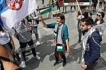 A rally in support of the Palestinian people in Jerusalem was held at the Monument to Prince Mikhail on Republic Square, organized by the Palestinian Diaspora in Serbia. Kod Spomenika knezu Mihailu, na Trg Republike odrzan skup podrske palestinskom