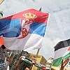 A rally in support of the Palestinian people in Jerusalem was held at the Monument to Prince Mikhail on Republic Square, organized by the Palestinian Diaspora in Serbia. Kod Spomenika knezu Mihailu, na Trg Republike odrzan skup podrske palestinskom
