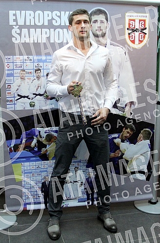 Aleksandra Kukolj press conference after winning the gold medal at the European Judo Championships for seniors.Pres konferencija Aleksandra Kukolja posle osvojene zlatne medalje na evropskom prvenstvu u dzudou za seniore