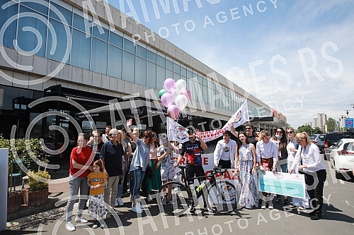 Wolfango Poggi, an Italian with a big heart, started a cycling route from Florence to Belgrade on May 14th, as part of the Novak Djokovic Foundation's 