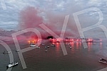 Spectacular celebration of the 32nd title of Serbian champion, fans and football players of FC Red Star from a bird's eye view.Spektakularna proslava 32. titule sampiona Srbije navijaca i fudbalera FK Crvena zvezda iz pticje perspektive.