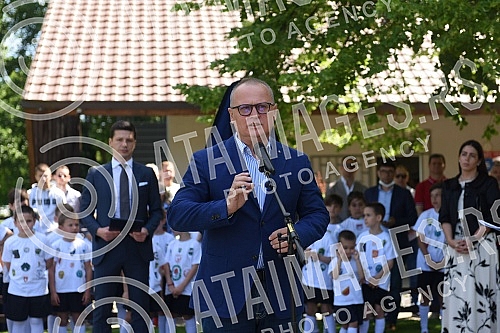 Unveiling of the memorial bust of Hugo Bulija in the SC of the Football Association of Belgrade on Ada Ciganlija.Otkrivanje spomen biste Hugu Buliju u SC Fudbalskog saveza Beograda na Adi Ciganliji.