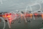 Zvezda's ball on the water - a spectacular celebration of the 32nd title of Serbian champion of fans and football players.Zvezdin bal na vodi - spektakularna proslava 32. titulu sampiona Srbije navijaca i fudbalera.