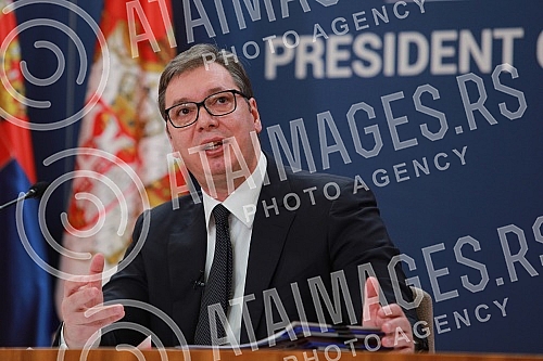 The President of the Republic of Serbia, Aleksandar Vucic, addressed the public at the Palace of Serbia on the occasion of the current protests and the Rio Tinto company, as well as the Law on Expropriation and the Law on Referendum and People's Init