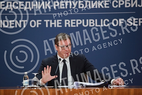 The President of the Republic of Serbia, Aleksandar Vucic, addressed the public at the Palace of Serbia on the occasion of the current protests and the Rio Tinto company, as well as the Law on Expropriation and the Law on Referendum and People's Init