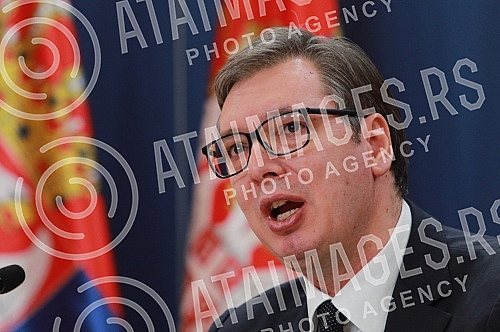 The President of the Republic of Serbia, Aleksandar Vucic, addressed the public at the Palace of Serbia on the occasion of the current protests and the Rio Tinto company, as well as the Law on Expropriation and the Law on Referendum and People's Init