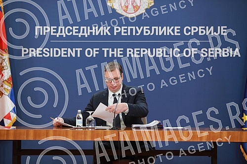 The President of the Republic of Serbia, Aleksandar Vucic, addressed the public at the Palace of Serbia on the occasion of the current protests and the Rio Tinto company, as well as the Law on Expropriation and the Law on Referendum and People's Init