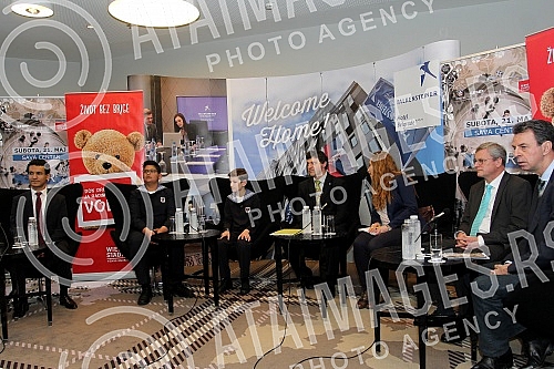 Press Conference Vienna Boys before the concert in the Sava Center.Pres konferencija Beckih decaka pred nastup u Sava centru. 