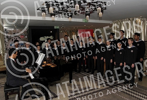 Press Conference Vienna Boys before the concert in the Sava Center.Pres konferencija Beckih decaka pred nastup u Sava centru. 