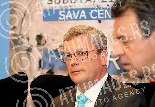 Press Conference Vienna Boys before the concert in the Sava Center.Pres konferencija Beckih decaka pred nastup u Sava centru. 