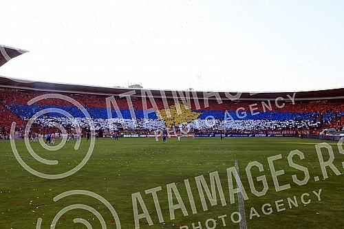 Serbian football Superleague play off match between FK Crvena Zvezda and FK Radnicki Nis played at Rajko Mitic stadium. Utakmica plejofa Super lige Srbije izmedju FK Crvena Zvezda i FK Radnicki Nis odigrana na stadionu Rajko Mitic. 