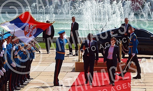 The Prime Minister of the Republic of Serbia, Ana Brnabic, met with the Prime Minister of the Democratic Republic of São Tomé and Príncipe, Jorge Bom Jesus, in the Palace of Serbia.Predsednica Vlade Republike Srbije Ana Brnabic sastala  se sa preds