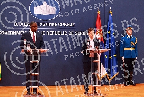 The Prime Minister of the Republic of Serbia, Ana Brnabic, met with the Prime Minister of the Democratic Republic of São Tomé and Príncipe, Jorge Bom Jesus, in the Palace of Serbia.Predsednica Vlade Republike Srbije Ana Brnabic sastala  se sa preds