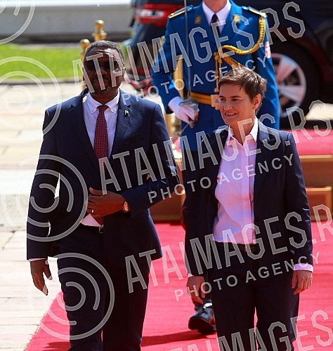 The Prime Minister of the Republic of Serbia, Ana Brnabic, met with the Prime Minister of the Democratic Republic of São Tomé and Príncipe, Jorge Bom Jesus, in the Palace of Serbia.Predsednica Vlade Republike Srbije Ana Brnabic sastala  se sa preds