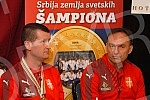 Konferencija za medije Kuglaskog saveza Srbije povodom osvajanja zlatne medalje na Svetskom prvenstvu u Nemackoj.