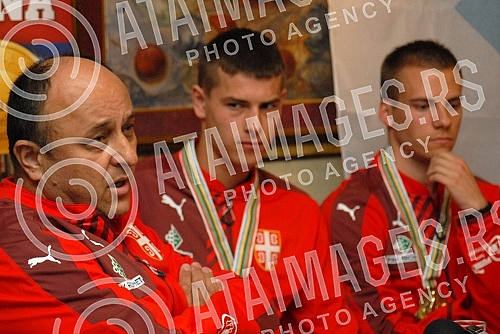 Konferencija za medije Kuglaskog saveza Srbije povodom osvajanja zlatne medalje na Svetskom prvenstvu u Nemackoj.