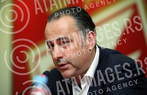 Promocija Miodraga Bozovica, novog sefa strucnog staba FK Crvena Zvezda, odrzana u media centru na stadionu `Rajko Mitic`.
