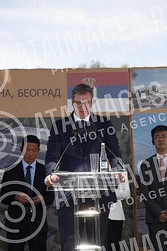  The President of the Republic of Serbia, Aleksandar Vucic, attended the ceremony of laying the foundation stone for the construction of a vaccine factory for the Chinese company Sinofarm, with the joint investment of Serbia, the People's Republic of
