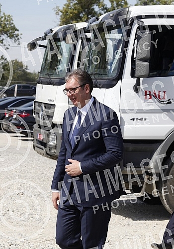  The President of the Republic of Serbia, Aleksandar Vucic, attended the ceremony of laying the foundation stone for the construction of a vaccine factory for the Chinese company Sinofarm, with the joint investment of Serbia, the People's Republic of