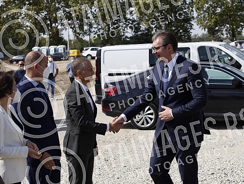  The President of the Republic of Serbia, Aleksandar Vucic, attended the ceremony of laying the foundation stone for the construction of a vaccine factory for the Chinese company Sinofarm, with the joint investment of Serbia, the People's Republic of
