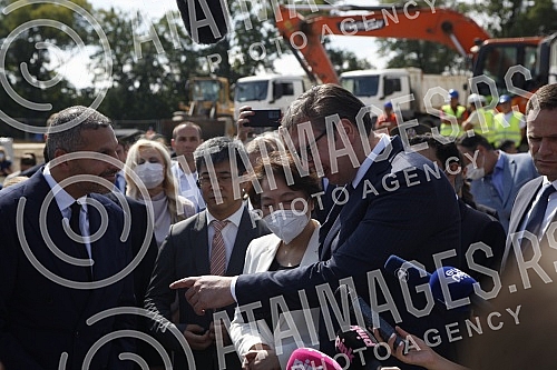  The President of the Republic of Serbia, Aleksandar Vucic, attended the ceremony of laying the foundation stone for the construction of a vaccine factory for the Chinese company Sinofarm, with the joint investment of Serbia, the People's Republic of