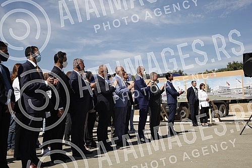  The President of the Republic of Serbia, Aleksandar Vucic, attended the ceremony of laying the foundation stone for the construction of a vaccine factory for the Chinese company Sinofarm, with the joint investment of Serbia, the People's Republic of