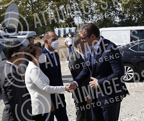  The President of the Republic of Serbia, Aleksandar Vucic, attended the ceremony of laying the foundation stone for the construction of a vaccine factory for the Chinese company Sinofarm, with the joint investment of Serbia, the People's Republic of