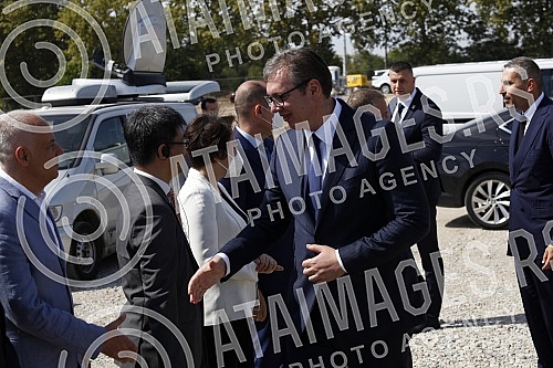  The President of the Republic of Serbia, Aleksandar Vucic, attended the ceremony of laying the foundation stone for the construction of a vaccine factory for the Chinese company Sinofarm, with the joint investment of Serbia, the People's Republic of