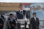  The President of the Republic of Serbia, Aleksandar Vucic, attended the ceremony of laying the foundation stone for the construction of a vaccine factory for the Chinese company Sinofarm, with the joint investment of Serbia, the People's Republic of