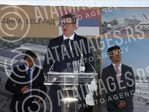  The President of the Republic of Serbia, Aleksandar Vucic, attended the ceremony of laying the foundation stone for the construction of a vaccine factory for the Chinese company Sinofarm, with the joint investment of Serbia, the People's Republic of