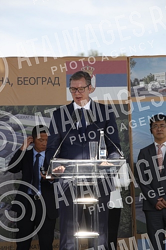  The President of the Republic of Serbia, Aleksandar Vucic, attended the ceremony of laying the foundation stone for the construction of a vaccine factory for the Chinese company Sinofarm, with the joint investment of Serbia, the People's Republic of