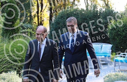 The President of the Republic of Serbia, Aleksandar Vucic, met with the High Representative of the International Community in Bosnia and Herzegovina, Christian Schmidt, at Villa Mir.Predsednik Republike Srbije Aleksandar Vucic sastao se sa Visokim 