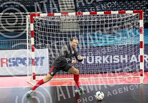 Obilazak Sinise Malog - gradonacelnika Beograda Kombank arene i postavljenog terena za predstojece takmicenje u futsalu - EURO 2016.
