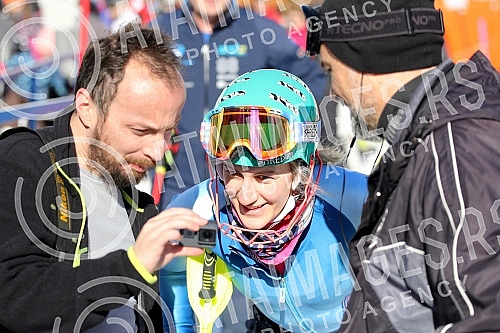 Preparations Nevena Ignjatovic on the ski slope on Divcibarama on track Crni vrh.Pripreme Nevene Ignjatovic na ski stazi na Divcibarama, na stazi Crni vrh.