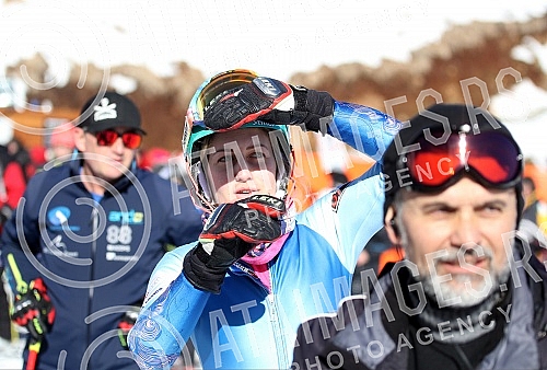 Preparations Nevena Ignjatovic on the ski slope on Divcibarama on track Crni vrh.Pripreme Nevene Ignjatovic na ski stazi na Divcibarama, na stazi Crni vrh.