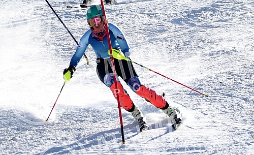 Preparations Nevena Ignjatovic on the ski slope on Divcibarama on track Crni vrh.Pripreme Nevene Ignjatovic na ski stazi na Divcibarama, na stazi Crni vrh.