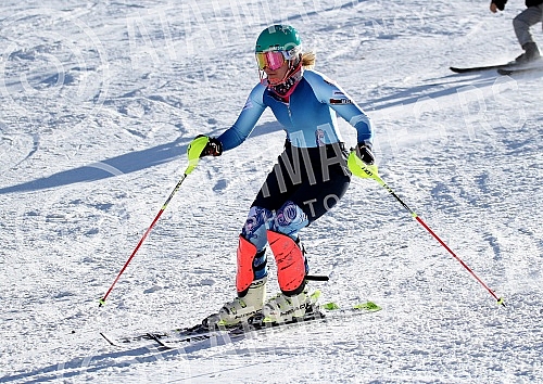 Preparations Nevena Ignjatovic on the ski slope on Divcibarama on track Crni vrh.Pripreme Nevene Ignjatovic na ski stazi na Divcibarama, na stazi Crni vrh.