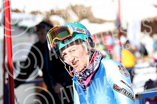 Preparations Nevena Ignjatovic on the ski slope on Divcibarama on track Crni vrh.Pripreme Nevene Ignjatovic na ski stazi na Divcibarama, na stazi Crni vrh.