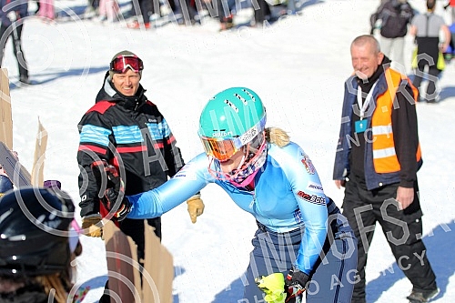 Preparations Nevena Ignjatovic on the ski slope on Divcibarama on track Crni vrh.Pripreme Nevene Ignjatovic na ski stazi na Divcibarama, na stazi Crni vrh.