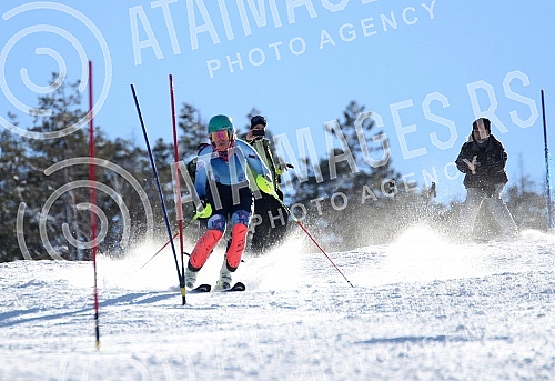 Preparations Nevena Ignjatovic on the ski slope on Divcibarama on track Crni vrh.Pripreme Nevene Ignjatovic na ski stazi na Divcibarama, na stazi Crni vrh.