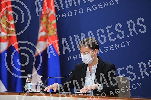 A press conference of members of the Government Crisis Staff for the suppression of the coronavirus epidemic was held at the Palace of Serbia.U Palati Srbije odzana konferencija za novinare clanova Kriznog staba Vlade za suzbijanje epidemije korona