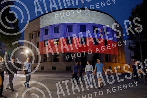 Tonight, the Palace of the Republic in Banja Luka is illuminated with the colors of the Russian flag on the occasion of the national holiday - Russia Day.Palata Republike u Banjaluci veceras je osvetljena bojama ruske zastave povodom nacionalnog pr