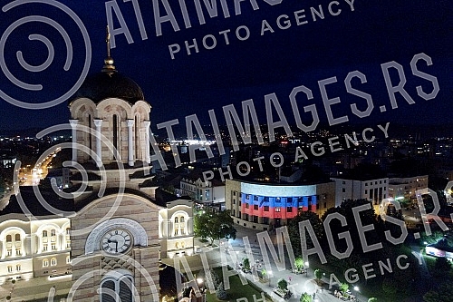Tonight, the Palace of the Republic in Banja Luka is illuminated with the colors of the Russian flag on the occasion of the national holiday - Russia Day.Palata Republike u Banjaluci veceras je osvetljena bojama ruske zastave povodom nacionalnog pr