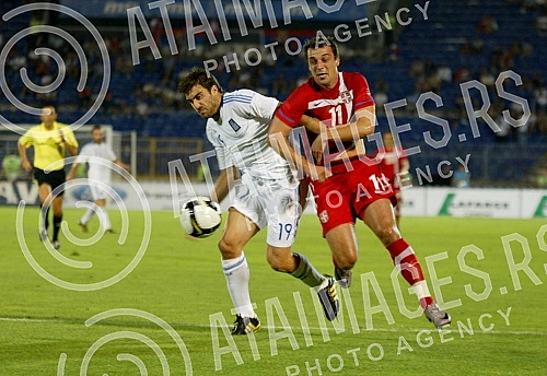 Friendly football match held on stadium Partizan between Serbia and Greece.Prijateljska fudbalska utakmica Srbija - Grcka odigrana na stadionu Partizana.